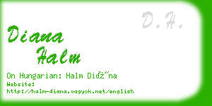 diana halm business card